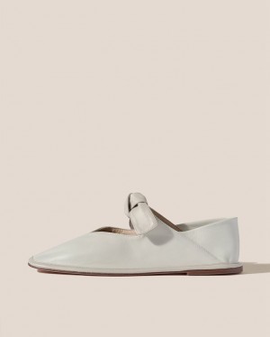 Chaussure Plate Hereu Llasada Front-knot Femme Blanche | Paris-76EHOAINY