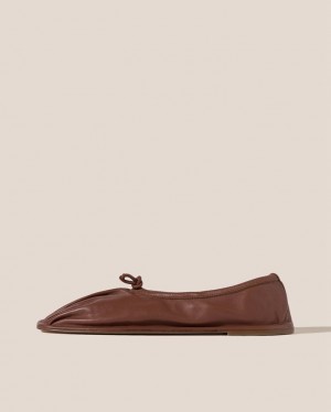 Chaussure Plate Hereu Puntera Plissé-toe Femme Marron | Paris-38SKIGZUX