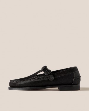 Mocassin Hereu Alber Calf Hair T-bar Homme Noir | Paris-07BSXTNWR