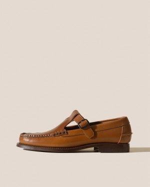 Mocassin Hereu Alber T-bar Homme Marron | Paris-54YHXSONF