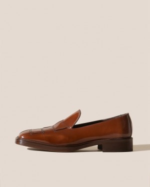 Mocassin Hereu Guera Polished Interwoven Slip-on Homme Marron | Paris-36JTQLGYV