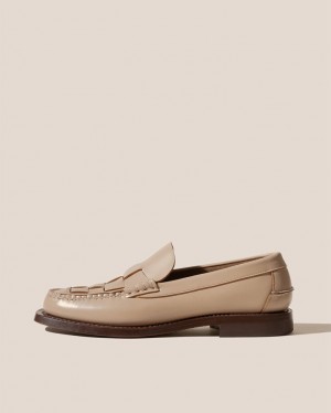 Mocassin Hereu Nombela Interwoven Detail Slip-on Femme Beige | Paris-37BEGXRML