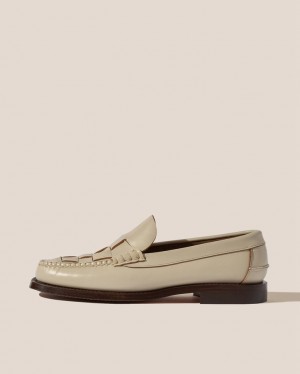 Mocassin Hereu Nombela Interwoven Detail Slip-on Femme Beige | Paris-61PFCKQES