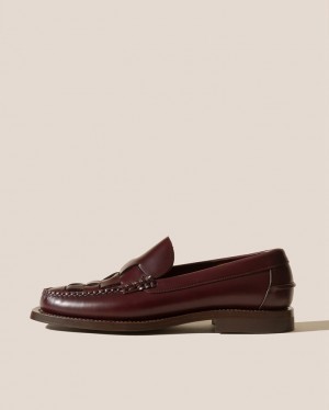 Mocassin Hereu Nombela Interwoven Detail Slip-on Femme Bordeaux | Paris-20VUWLGFK