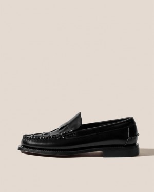 Mocassin Hereu Nombela Interwoven Detail Slip-on Femme Noir | Paris-21AFCNJLE