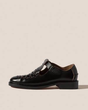 Mocassin Hereu Presa Interwoven T-bar Homme Noir | Paris-53BSKORWT