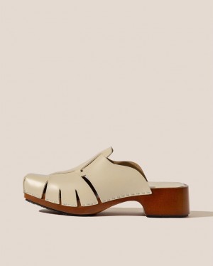 Mules Hereu Licia Square Embout-fisherman Femme Beige | Paris-19BCZGMQP