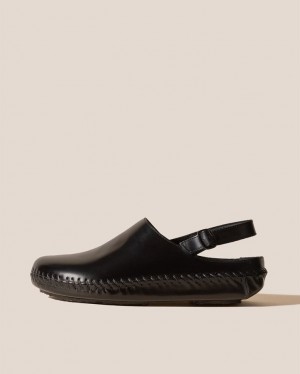 Sabot Hereu Cargol Whipstitched Slingback Homme Noir | Paris-05LFWTRDP