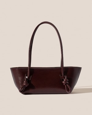 Sac Bandoulière Hereu Fleca Baguette Femme Chocolat | Paris-13FDINAHY