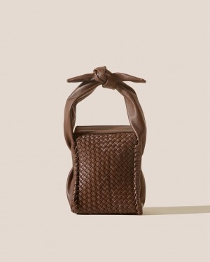 Sac Bandoulière Hereu Molta Handwoven Mini Box Femme Chocolat | Paris-67QWMIGNA