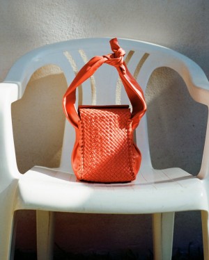 Sac Bandoulière Hereu Molta Handwoven Mini Box Femme Orange | Paris-92PQZXWGD