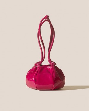 Sac Crossbody Hereu Globul Mini Crinkled Glossy Balloon-shaped Femme Rose Foncé | Paris-58PVUHADB