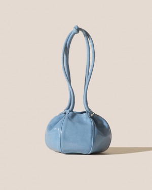 Sac Crossbody Hereu Globul Mini Crinkled Glossy Balloon-shaped Femme Bleu | Paris-86ODSKAVZ