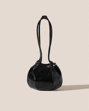 Sac Crossbody Hereu Globul Mini Crinkled Glossy Balloon-shaped Femme Noir | Paris-04DGXCLHT