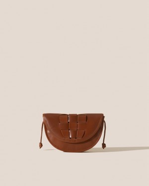 Sac Crossbody Hereu Lluna Nova Interwoven Front Detail Femme Marron | Paris-52HAYSZKB