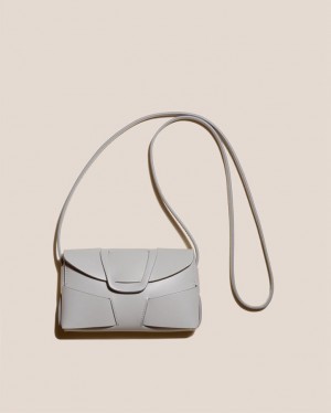 Sac Crossbody Hereu Mabra Mini Woven Detail Femme Grise Clair | Paris-03GLAZUHJ