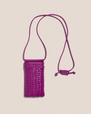 Sac Mobile Hereu Trena Woven Femme Rose Foncé | Paris-47SZWMKQP