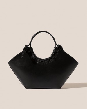 Sacs Fourre Tout Hereu Cordell Basket Cuir Femme Noir | Paris-35PWIRZCT