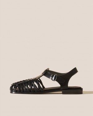 Sandale Hereu Alaro Square-toe T-bar Homme Noir | Paris-35KMATFPC