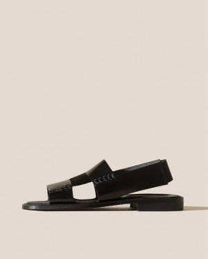 Sandale Hereu Llaut Square Slingback Homme Noir | Paris-90SUYMDOE