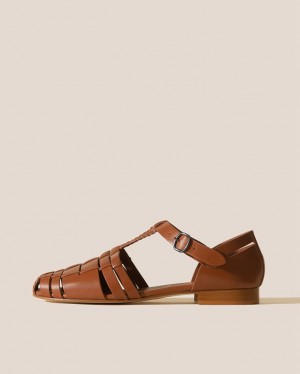 Sandale Hereu Vedra Round-toe Soft Fisherman Femme Marron | Paris-73KTNOHMP