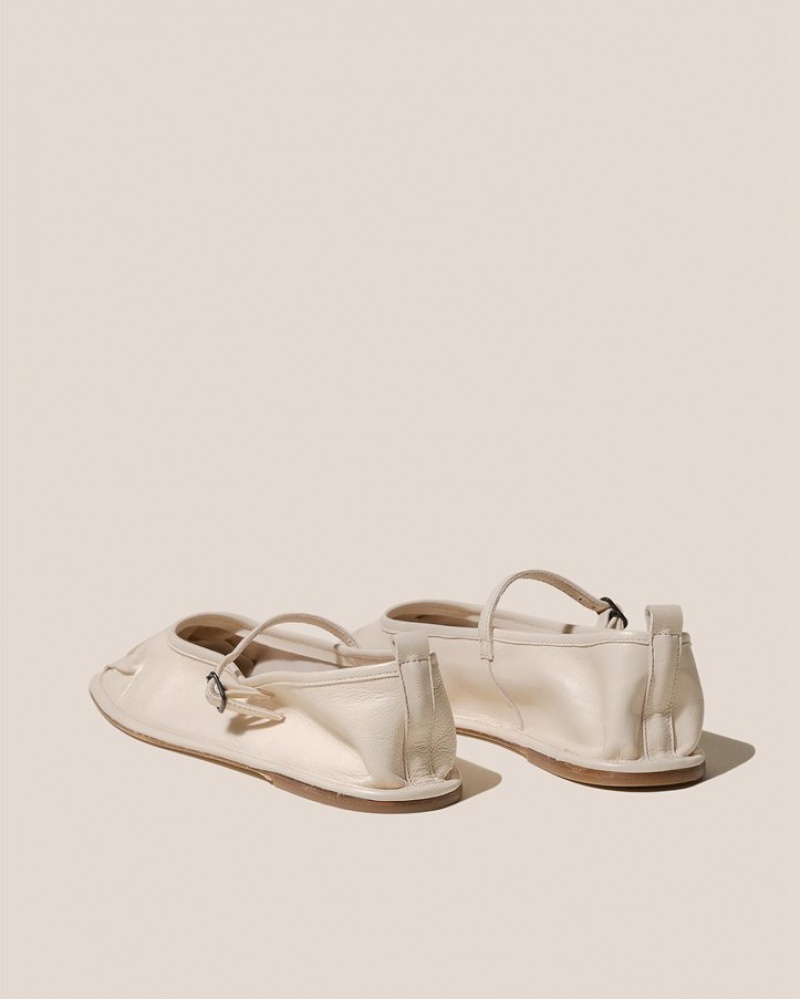 Chaussure Plate Hereu Dansa Plissé-toe Mary Jane Femme Beige Clair | Paris-01GPIUSDQ