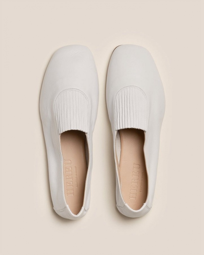 Chaussure Slip On Hereu Caoma Elasticated Femme Blanche | Paris-06RICGSDY