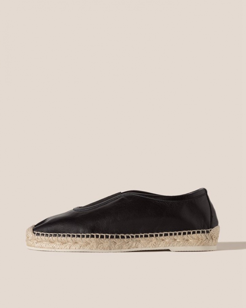 Espadrille Hereu Azarbe Elasticated Slip-on Femme Noir | Paris-76KROQIJS