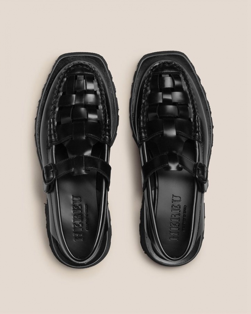 Mocassin Hereu Cranc Sport Tread Sole Slingback Homme Noir | Paris-31NPUVQBF