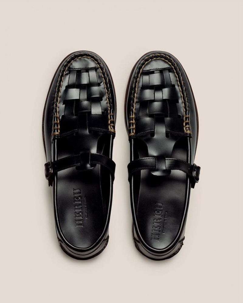 Mocassin Hereu Ferriol T-bar Homme Noir | Paris-59ZADUQIM