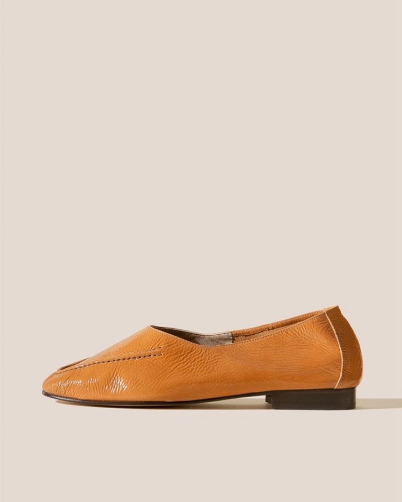 Mocassin Hereu Juliol Crinkled Glossy High Cut Deconstructed Femme Orange | Paris-95TULIWCV