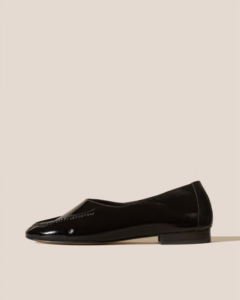 Mocassin Hereu Juliol Crinkled Glossy High Cut Deconstructed Femme Noir | Paris-59DMNXIZS