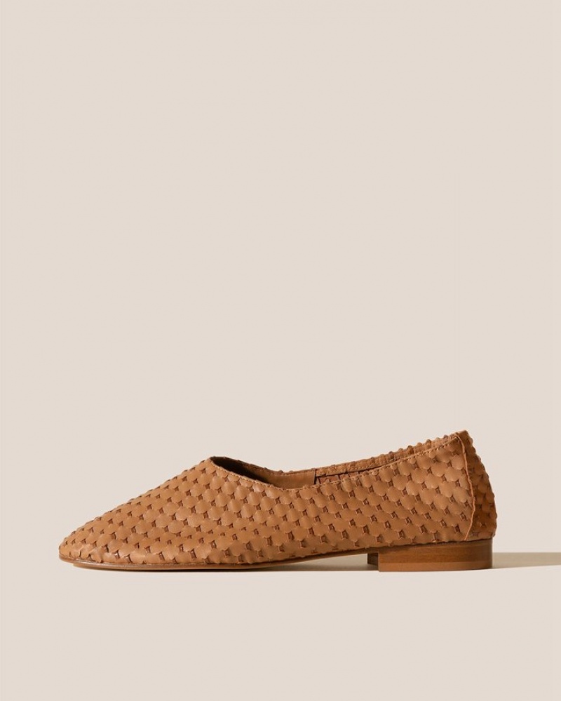 Mocassin Hereu Juliol Woven High Cut Deconstructed Femme Marron | Paris-27UWOCKFZ