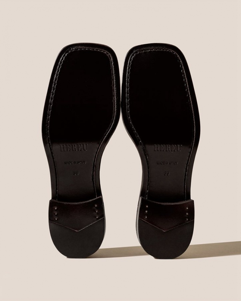 Mocassin Hereu Lluisa Polished T-bar Homme Noir | Paris-21QDYWOAE