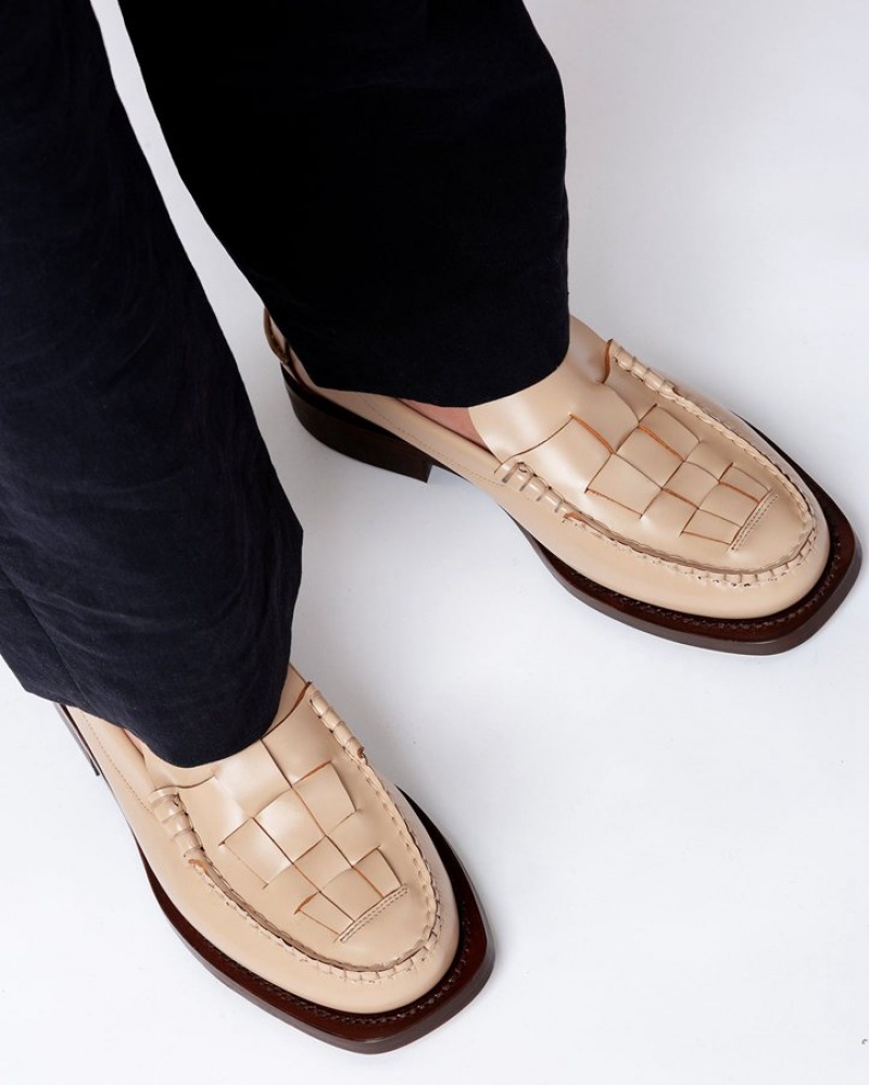 Mocassin Hereu Nombela Interwoven Detail Slip-on Homme Beige | Paris-56QLZHUXV