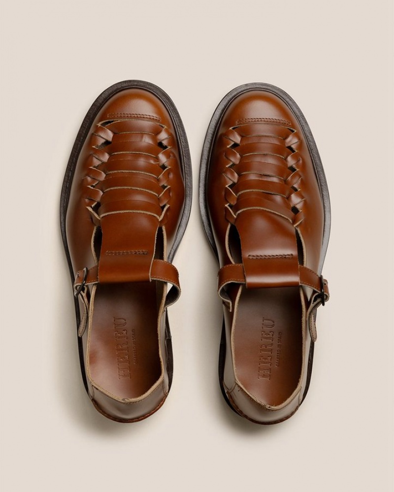 Mocassin Hereu Presa Interwoven T-bar Homme Marron | Paris-75LQYNZXD