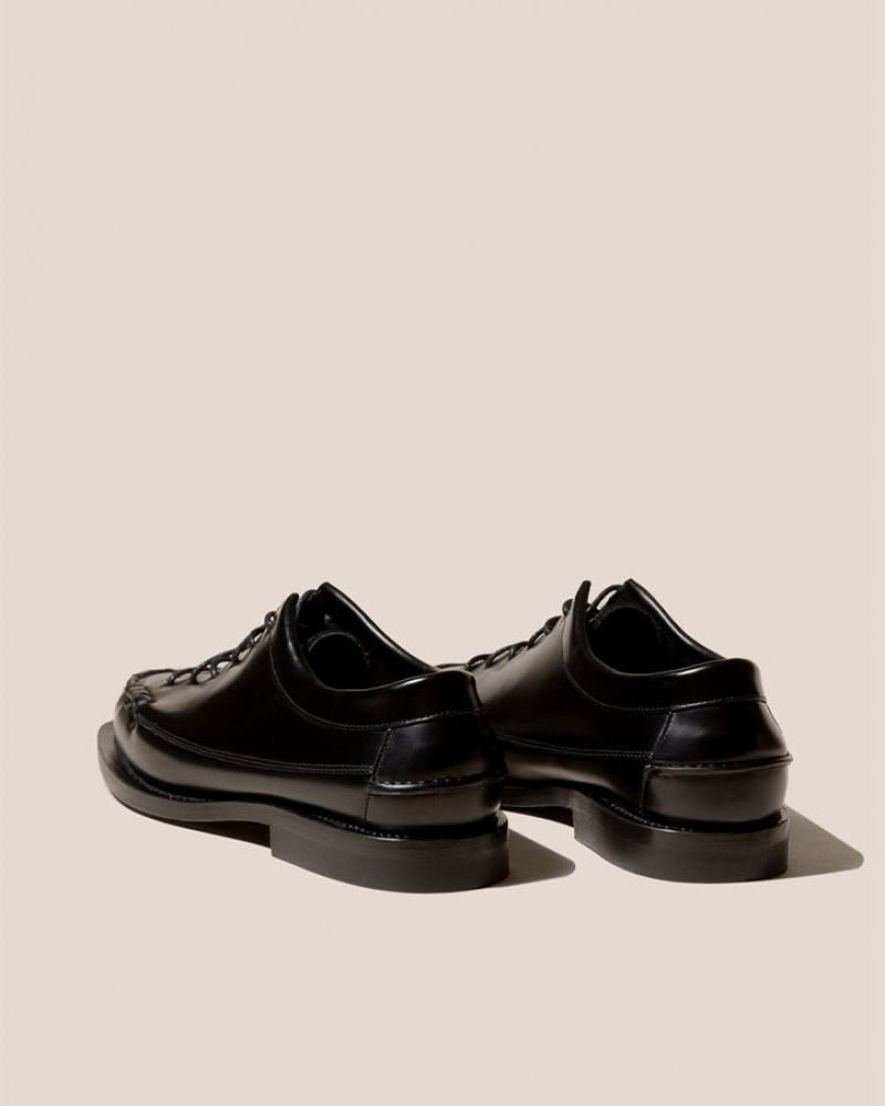 Mocassin Hereu Priego Squared Dentelle Up Homme Noir | Paris-31PICHXLR