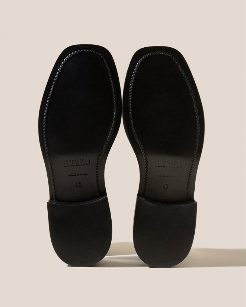 Mocassin Hereu Priego Squared Dentelle Up Homme Noir | Paris-31PICHXLR