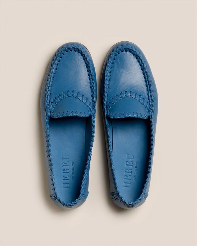 Mocassin Hereu Sastre Braided Seams Pull-on Homme Bleu | Paris-73UMTRWZE