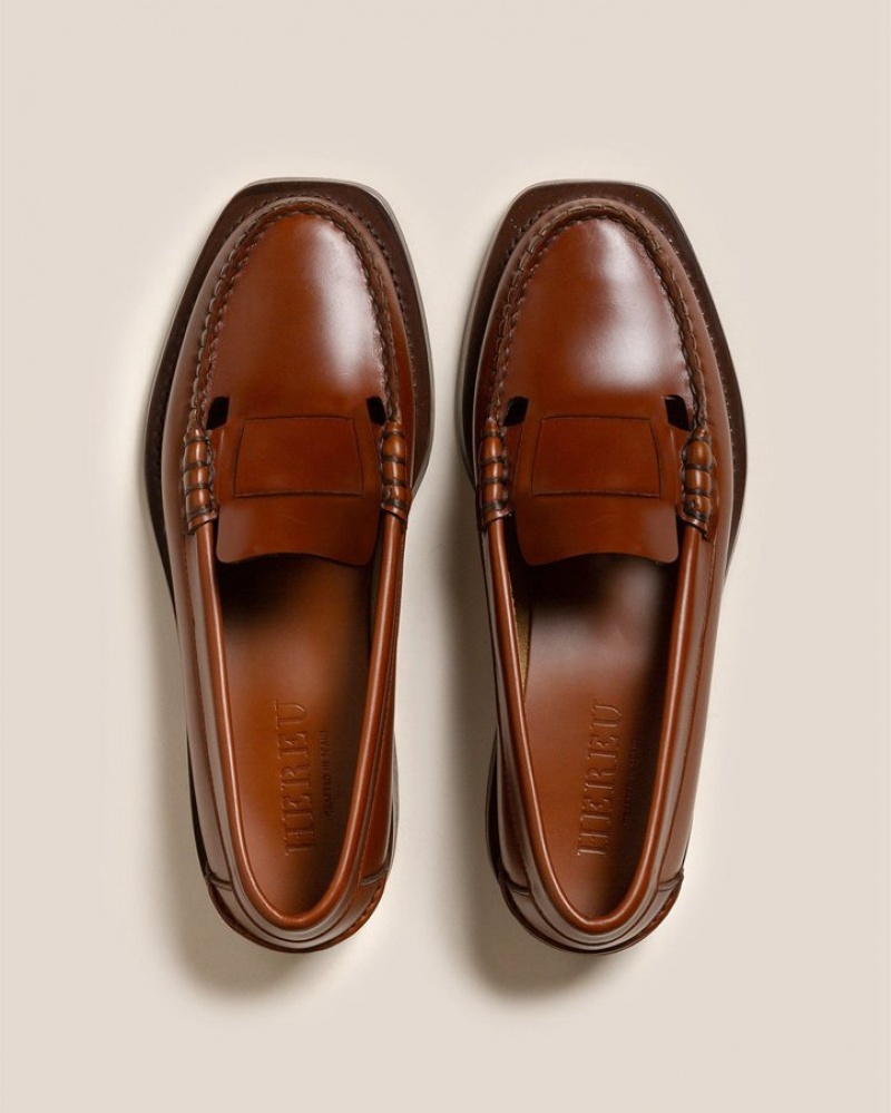 Mocassin Hereu Sineu Interlaced-detail Slip-on Homme Marron | Paris-46FJLXYKG