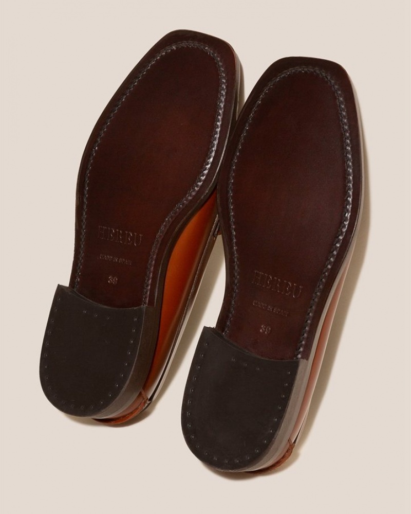 Mocassin Hereu Sineu Interlaced-detail Slip-on Homme Marron | Paris-46FJLXYKG