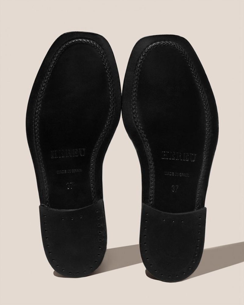 Mocassin Hereu Sineu Interlaced-detail Slip-on Homme Noir | Paris-82WSJEPNX