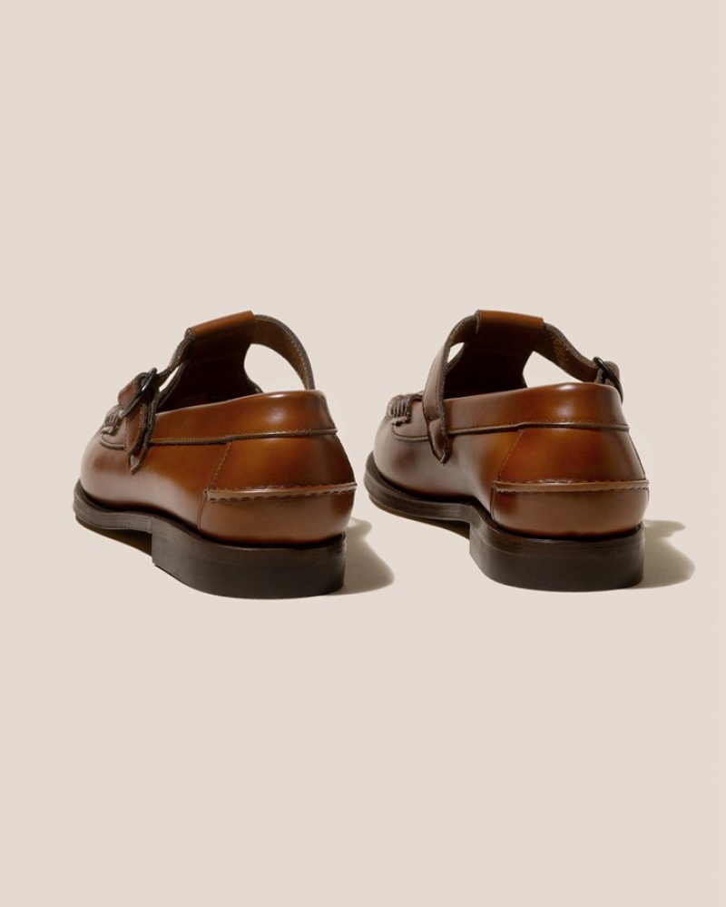 Mocassin Hereu Soller Brushed T-bar Homme Marron | Paris-31FGPRBCL