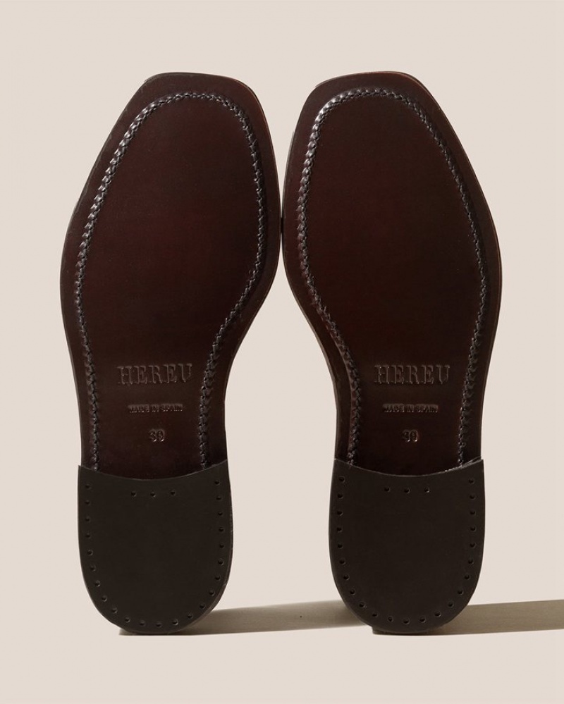 Mules Hereu Bonell Woven T-bar Homme Marron | Paris-74PYADHOT