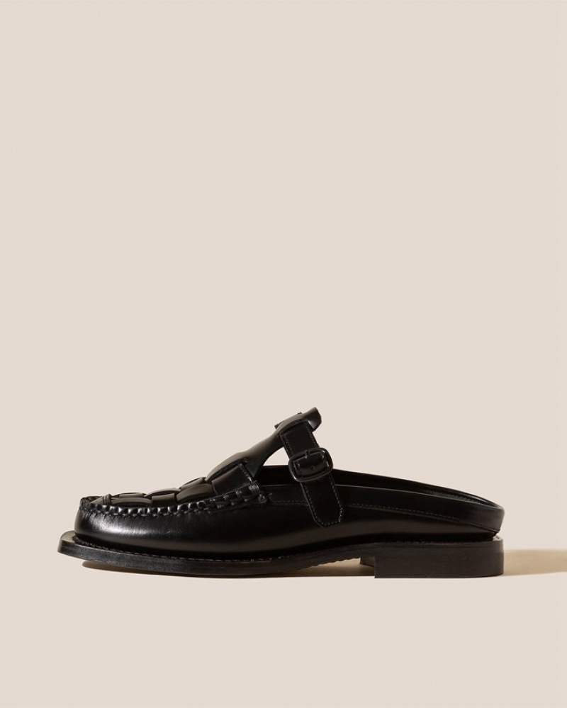 Mules Hereu Bonell Woven T-bar Homme Noir | Paris-48PYWNAQD