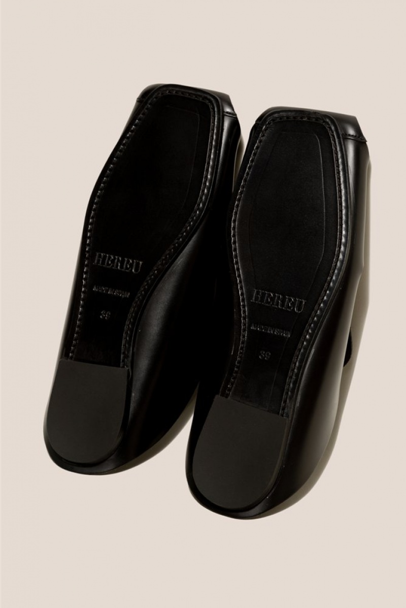 Mules Hereu Muntana Plates Fisherman Femme Noir | Paris-37NKGJIWT