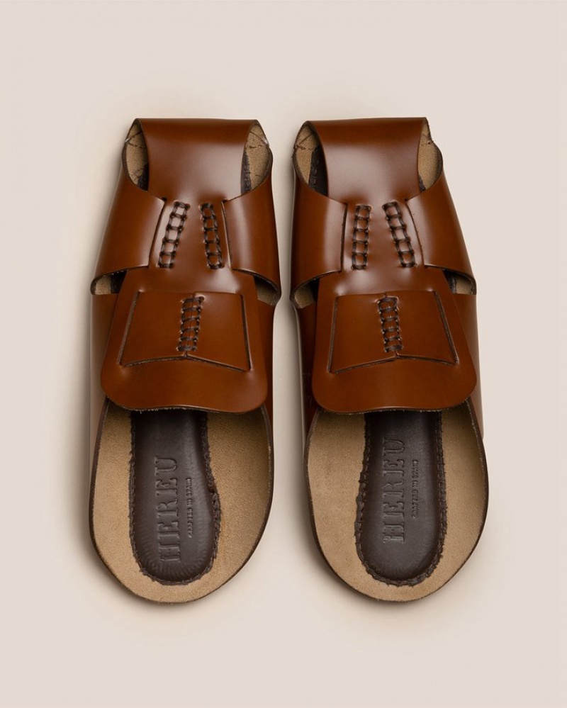 Mules Hereu Muntana Plates Fisherman Homme Marron | Paris-56SYMPVWR