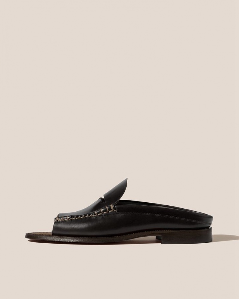 Mules Hereu Obert Veg Tan Homme Noir | Paris-01UVJZWIE