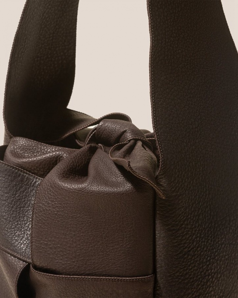 Sac Bandoulière Hereu Bena Interlaced Femme Chocolat | Paris-69ZVMJPRD