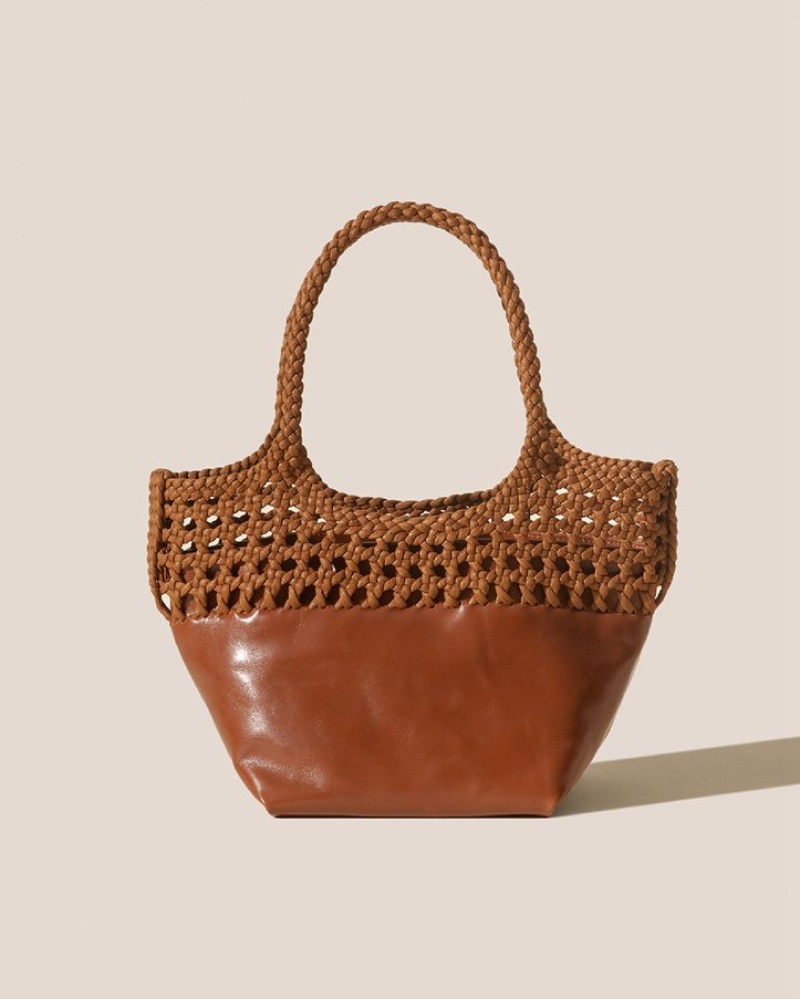 Sac Bandoulière Hereu Elma Braided Top Femme Marron | Paris-97KNQYFIJ